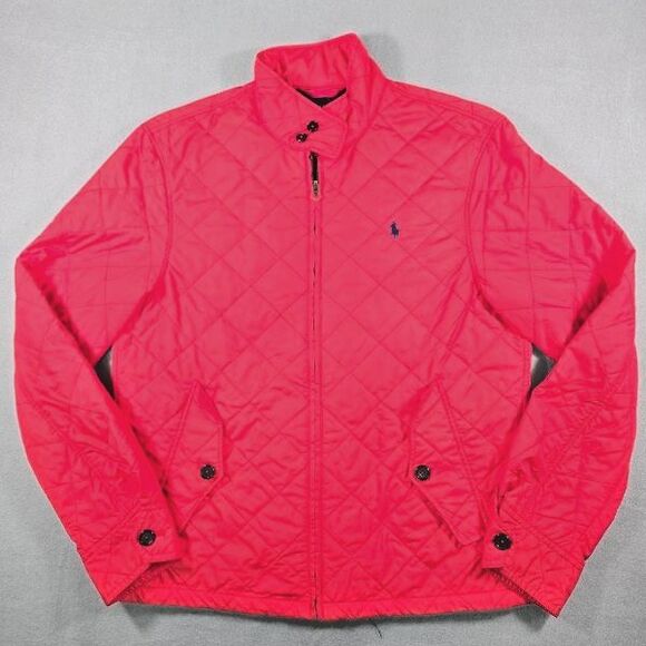 Mens Polo Ralph Lauren Elliot Red Quilted Barracuda Jacket Size S Small - Picture 1 of 10